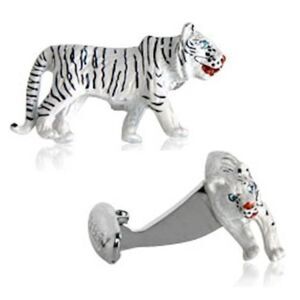 Tiger White Animal Cufflinks